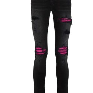 AMIRI Mx1 layered-detail skinny jeans
